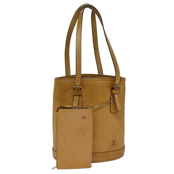LOUIS VUITTON Nomad Leather Bucket PM Shoulder Bag Beige M85001 - Picture 1 of 16